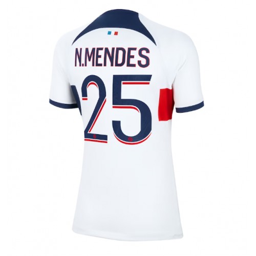 Maillot de foot Paris Saint-Germain Nuno Mendes #25 Extérieur Femmes 2023-24 Manches Courte